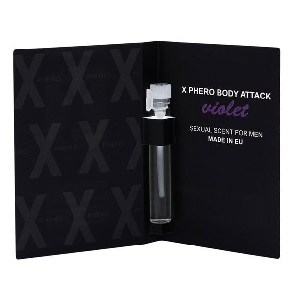 Пробник духов с феромонами Aurora X-Phero Body Attack Violet для мужчин 1 мл 5904906040601 фото